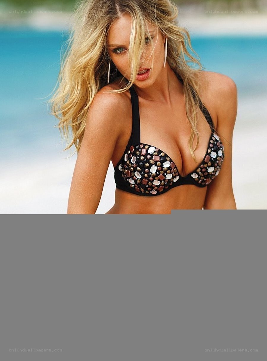 woman in beaded bikini