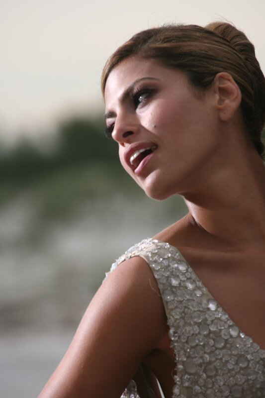 woman in beaded dress