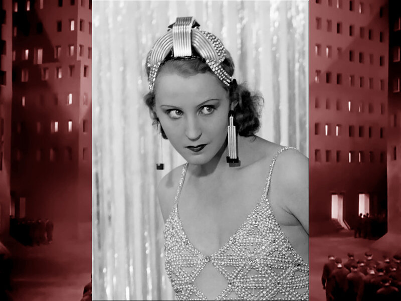 Woman in Beaded Dress — Black, Dramatic, Night
