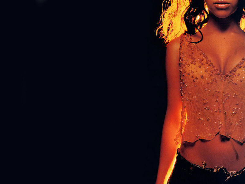 Woman in Beaded Top — Orange
