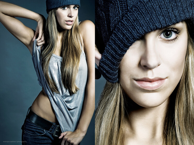 woman in beanie and silver top