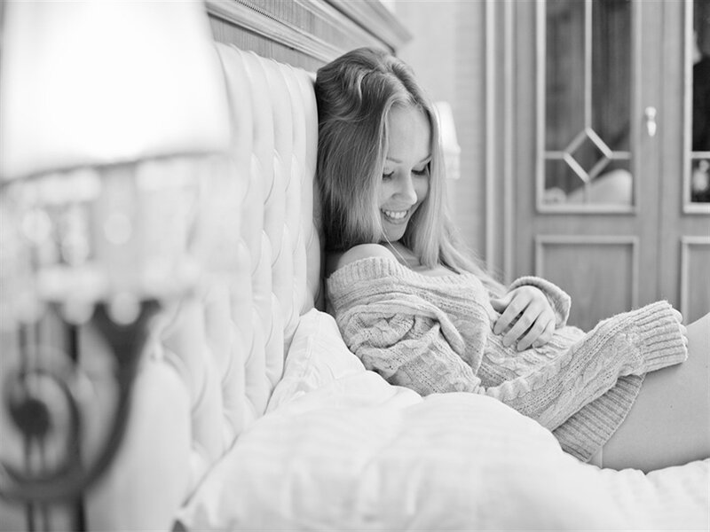 Woman in Bed — Black, Calm
