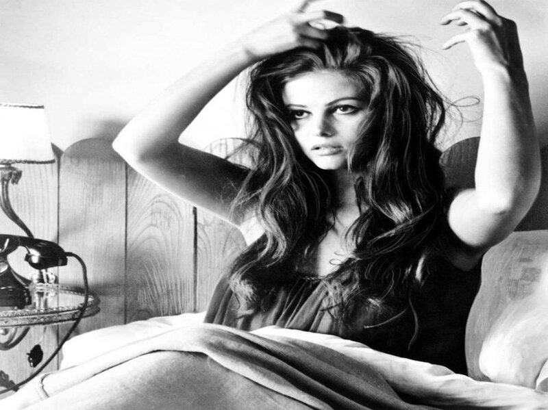Woman in Bed — Black, Dramatic, Photograph