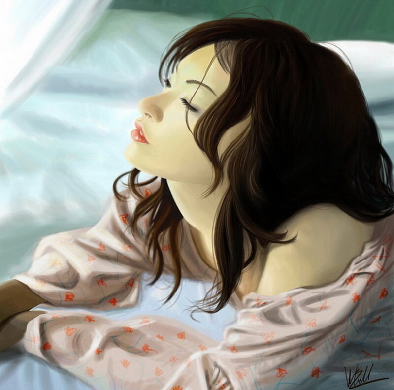 Woman in Bed Sleeping