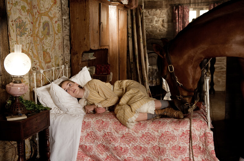 Woman in Bed with Horse — Brown