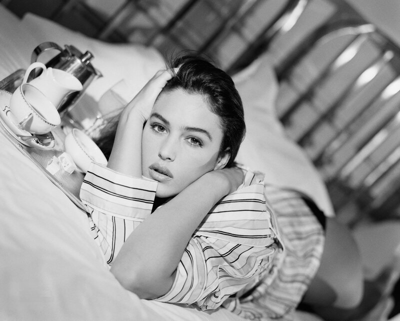 woman in bed with tea tray
