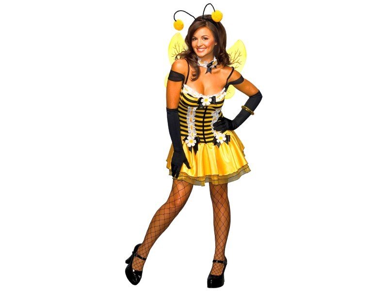 woman in bee costume