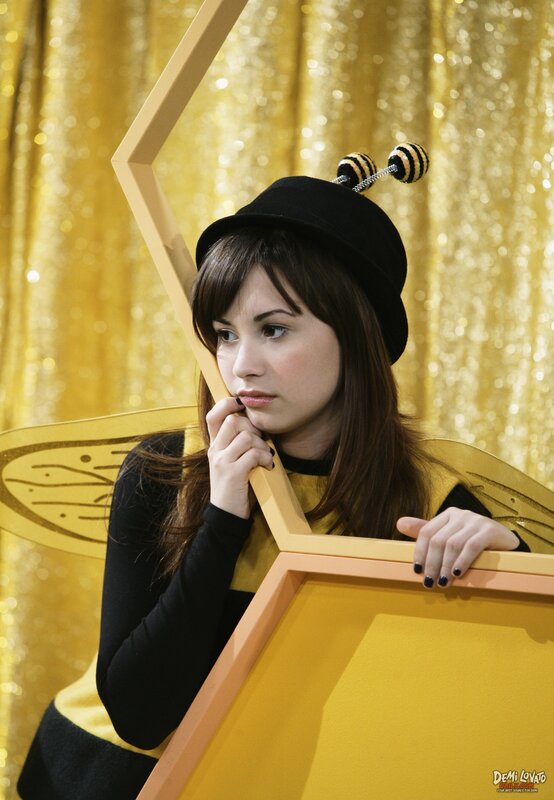 woman in bee costume