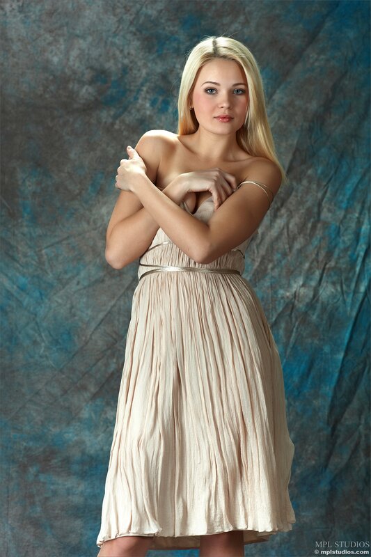 woman in beige dress