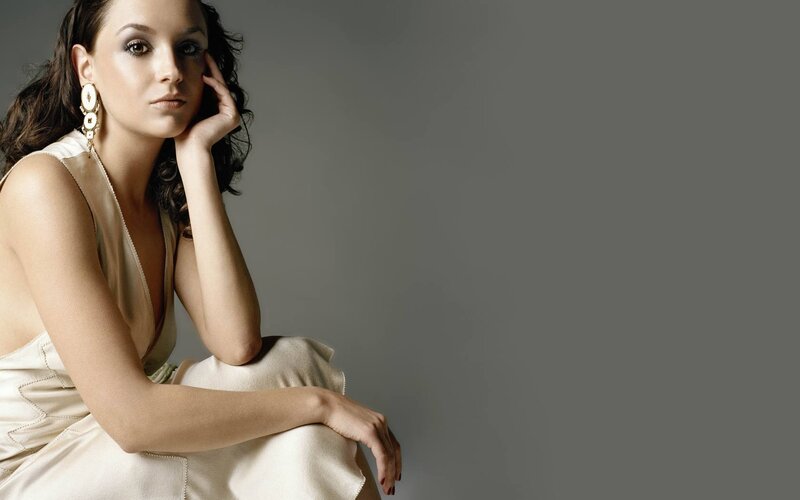 woman in beige dress