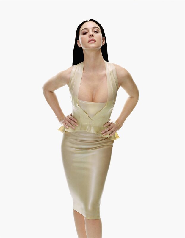 woman in beige dress