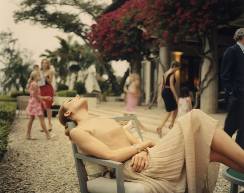 Woman in Beige Dress — Relaxed, Afternoon