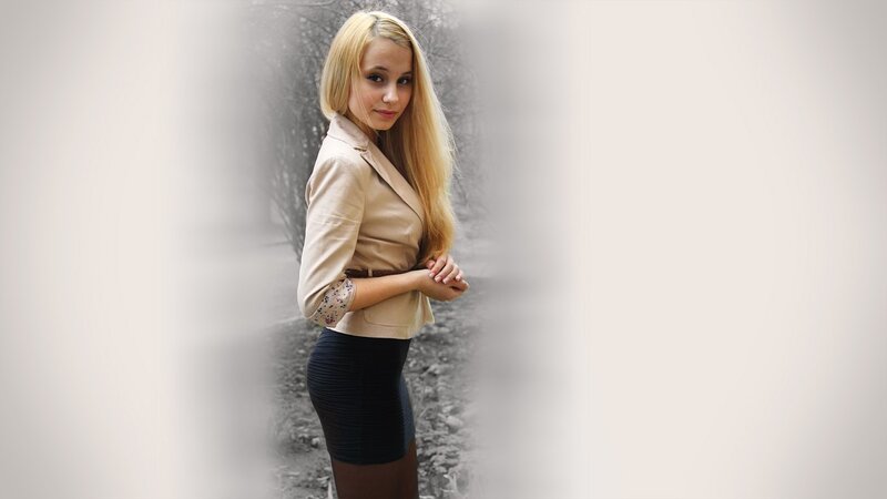 Woman in Beige Jacket — Neutral, Photograph