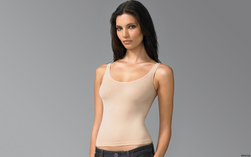 woman in beige tank top
