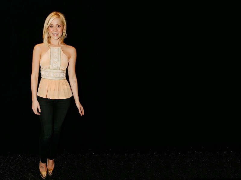 Woman in Beige Top — Black