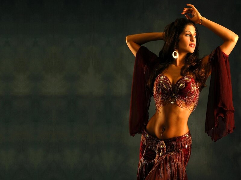 Woman in Belly Dance Costume — Red