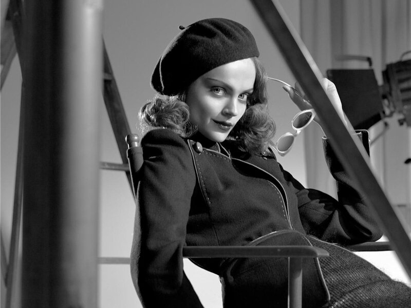Woman in Beret and Coat