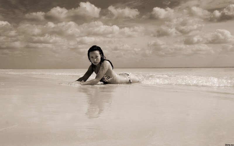 woman in bikini at beach