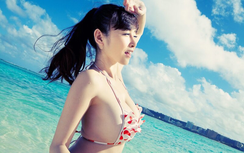 woman in bikini at beach