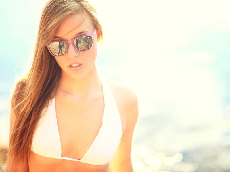 woman in bikini at beach