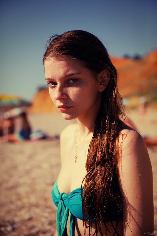 woman in bikini at beach