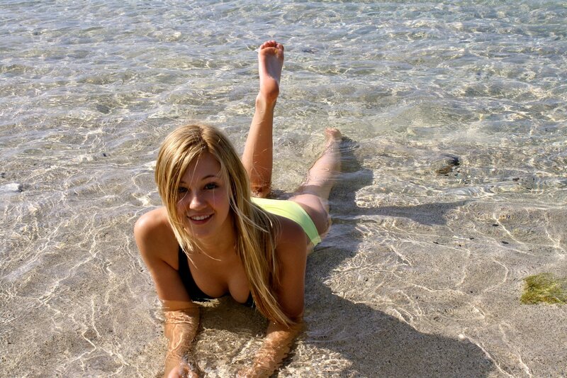 woman in bikini at beach
