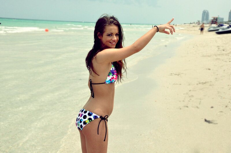 woman in bikini at beach