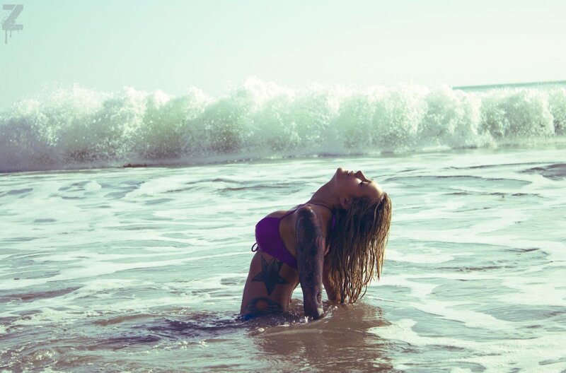 woman in bikini at beach