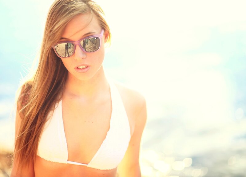 woman in bikini at beach