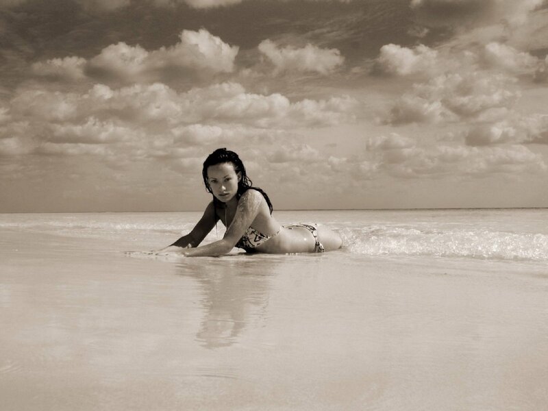 woman in bikini at beach