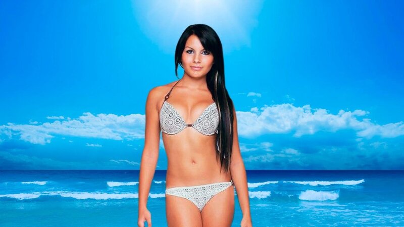 woman in bikini at beach