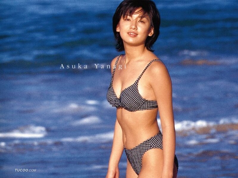 Woman in bikini at beach