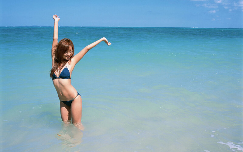 woman in bikini at beach