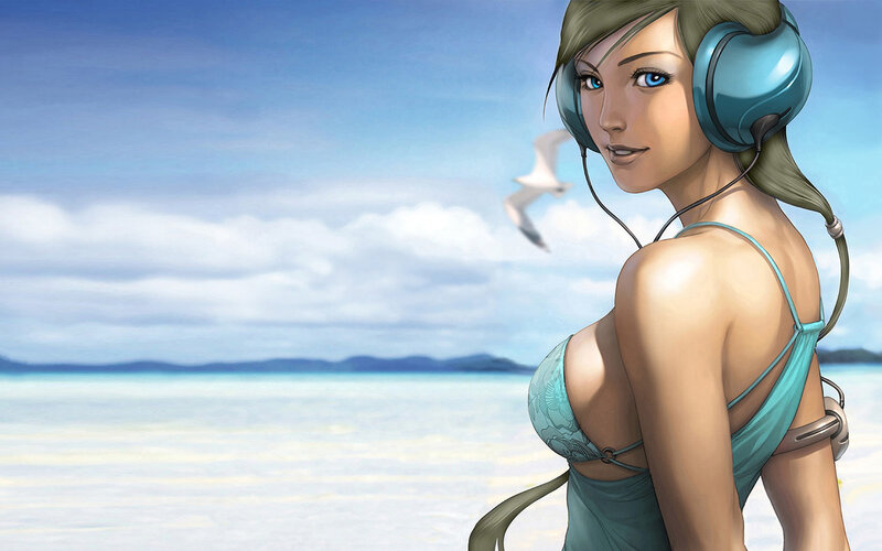 woman in bikini at beach