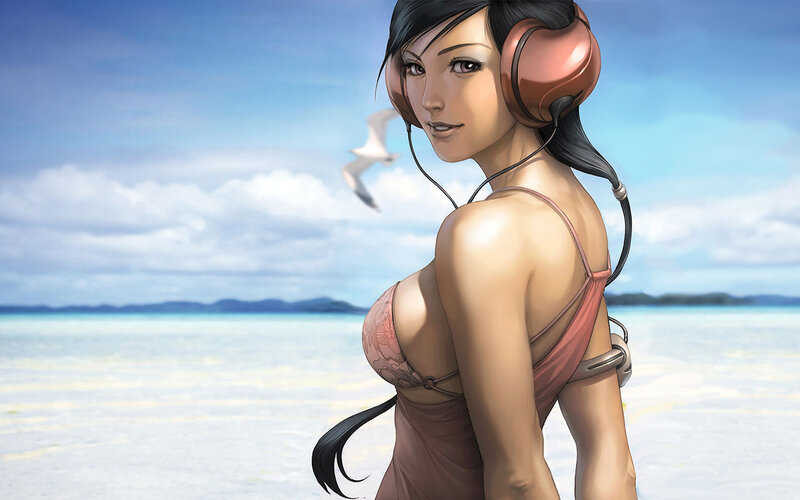 woman in bikini at beach