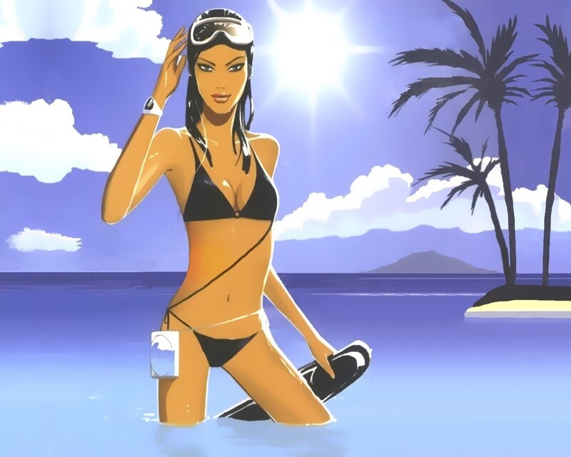 woman in bikini at beach