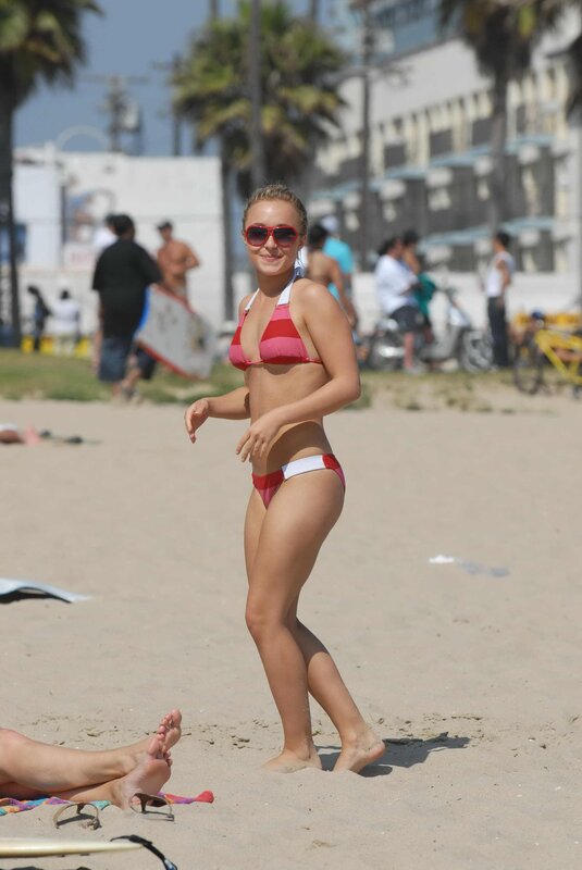 Woman in bikini at beach