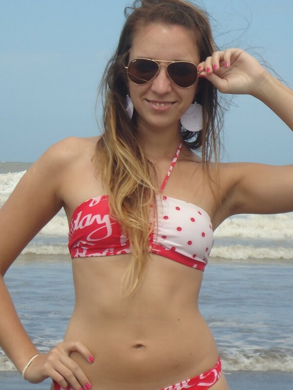 woman in bikini at beach