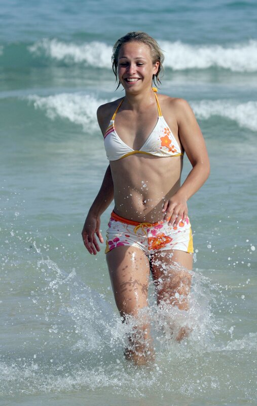 woman in bikini at beach