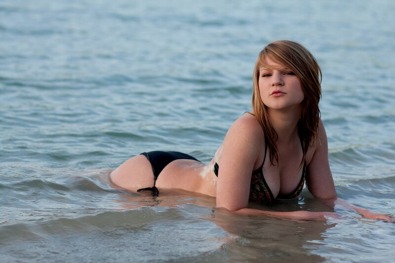 woman in bikini at beach