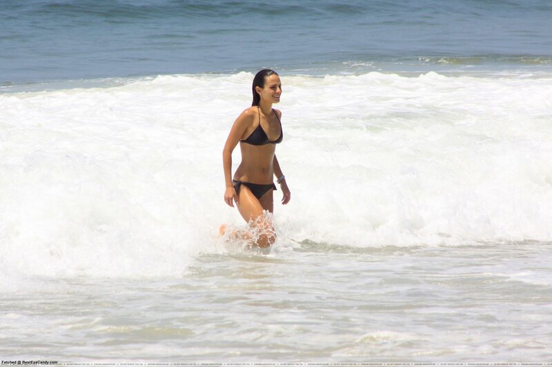 woman in bikini at beach