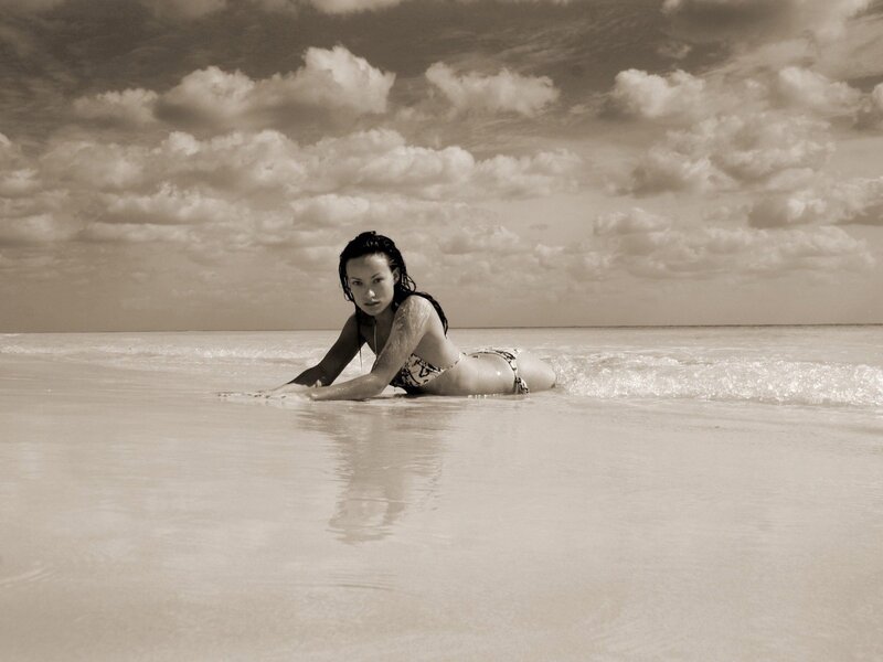 woman in bikini at beach