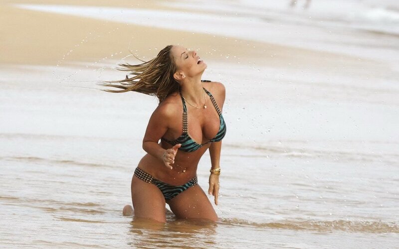 Woman in Bikini at Beach — Blue, Active, Afternoon, Photograph