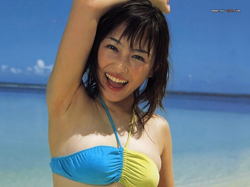 Woman in bikini at the beach