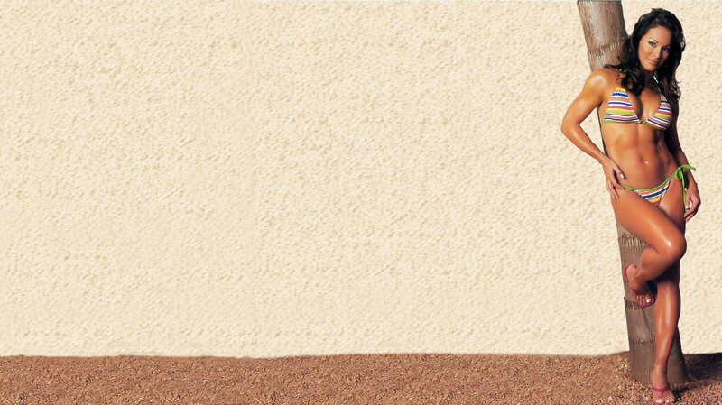 Woman in Bikini — Beige, Relaxed, Afternoon