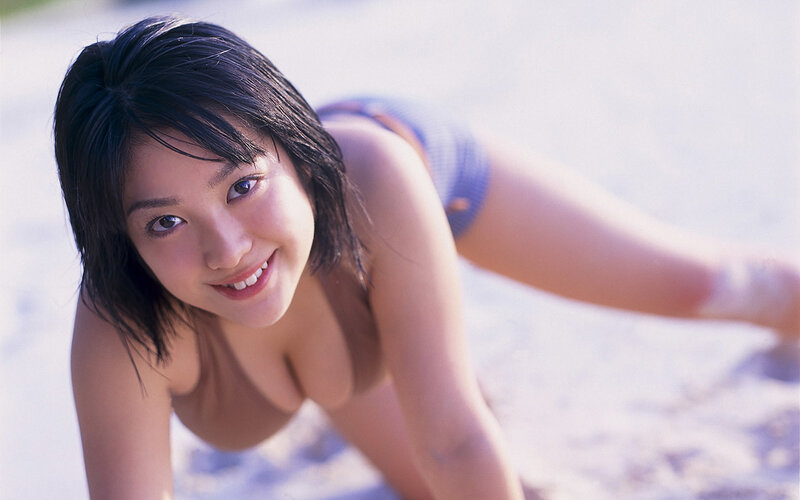 woman in bikini on beach