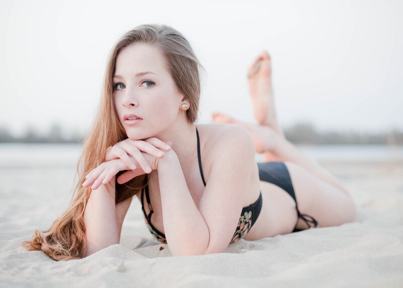 woman in bikini on beach