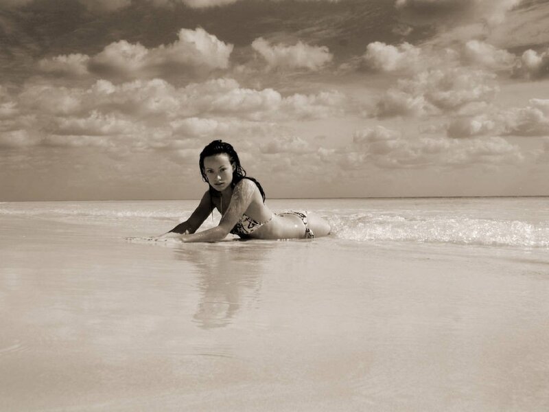 woman in bikini on beach