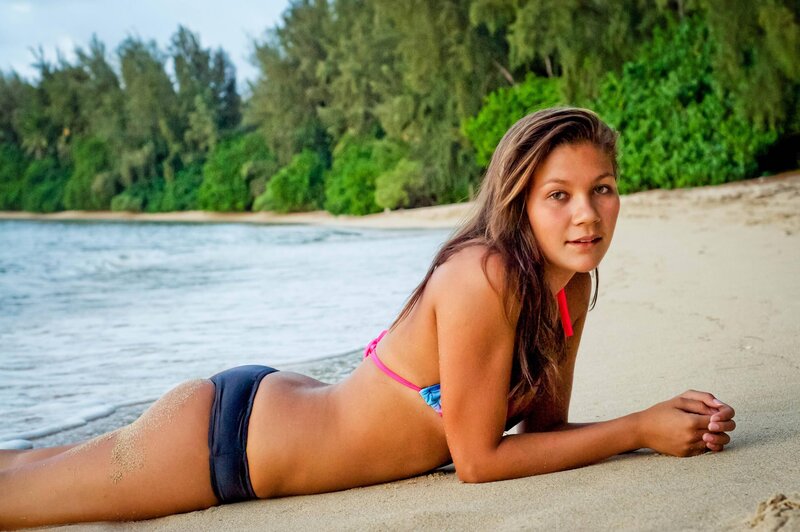 woman in bikini on beach