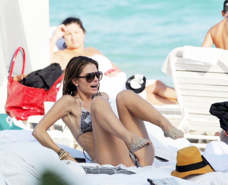 Woman in bikini on beach